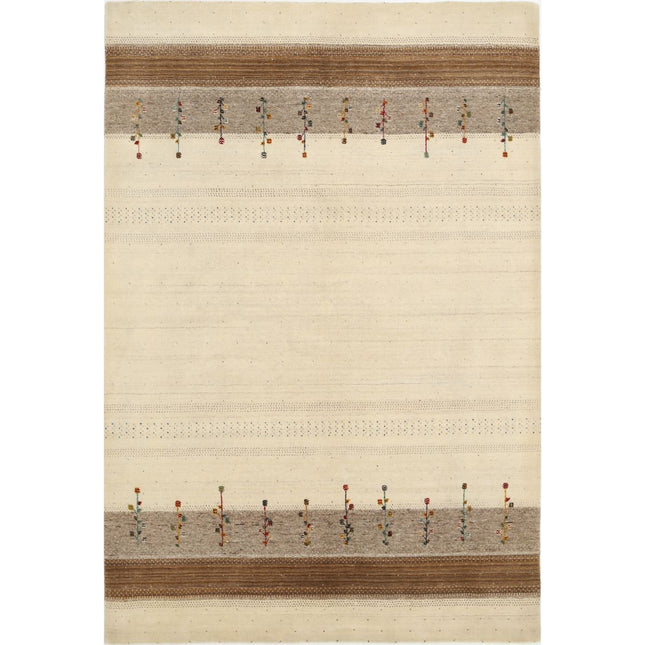 Modren Hand-Knotted Wool Rug IVA0028747 - Natalia Rugs