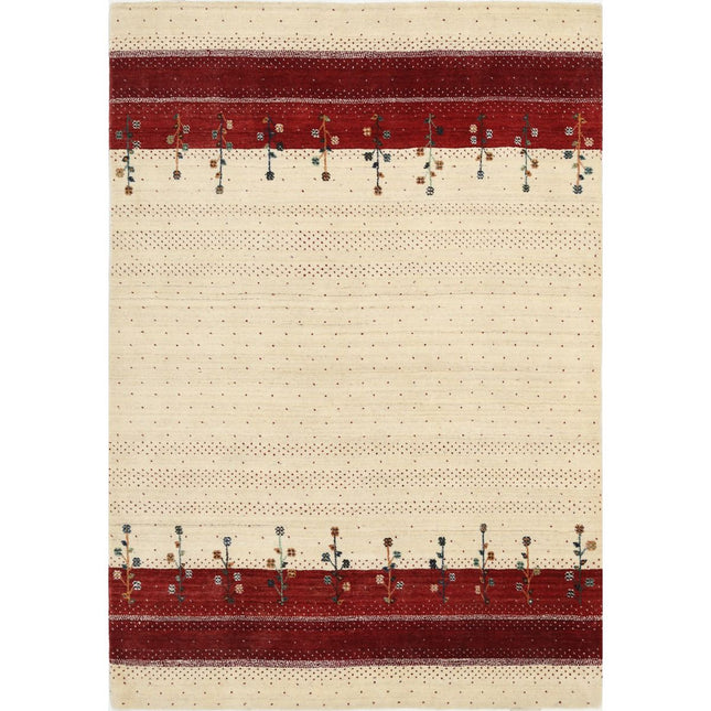 Modren Hand-Knotted Wool Rug IVA0028749 - Natalia Rugs