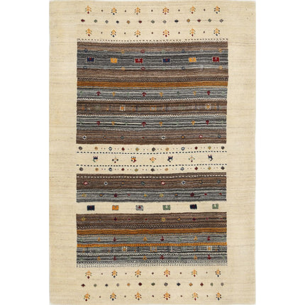 Modren Hand-Knotted Wool Rug IVA0028750 - Natalia Rugs