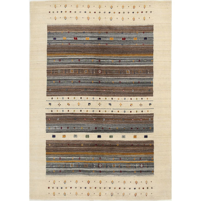 Modren Hand-Knotted Wool Rug IVA0028752 - Natalia Rugs