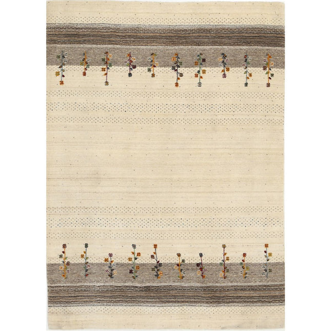 Modren Hand-Knotted Wool Rug IVA0028754 - Natalia Rugs