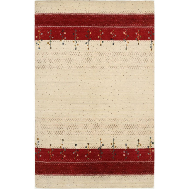 Modren Hand-Knotted Wool Rug IVA0028755 - Natalia Rugs