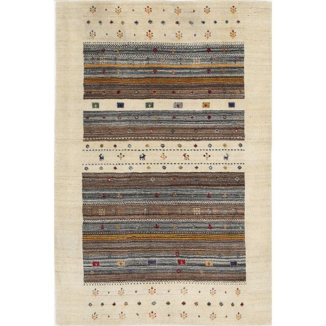 Modren Hand-Knotted Wool Rug IVA0028762 - Natalia Rugs