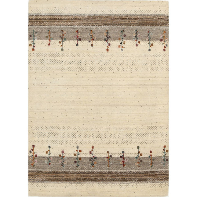 Modren Hand-Knotted Wool Rug IVA0028763 - Natalia Rugs