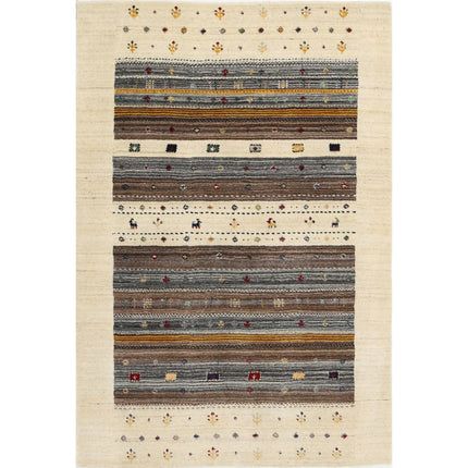 Modren Hand-Knotted Wool Rug IVA0028771 - Natalia Rugs