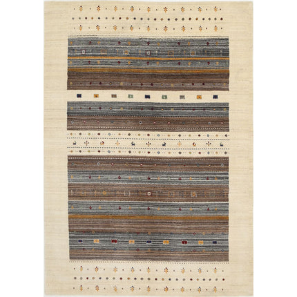 Modren Hand-Knotted Wool Rug IVA0028773 - Natalia Rugs