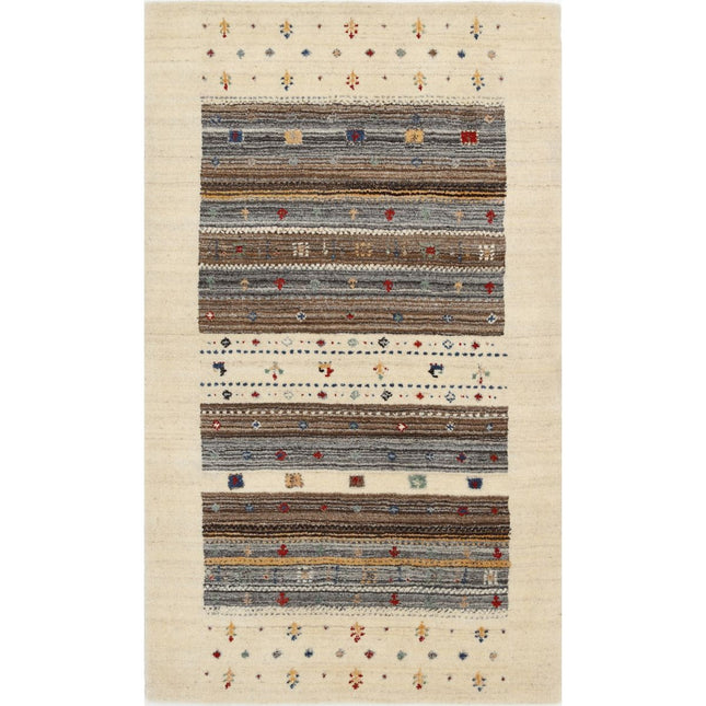 Modren Hand-Knotted Wool Rug IVA0028784 - Natalia Rugs