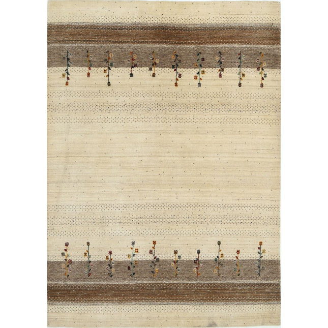 Modren Hand-Knotted Wool Rug IVA0028789 - Natalia Rugs