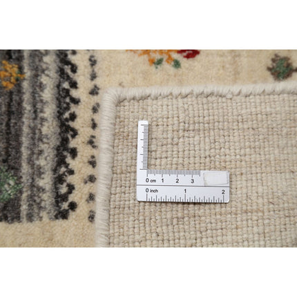 Modren 5' 8" X 7' 10" Wool Hand-Knotted Rug 5' 8" X 7' 10" (173 X 239) / Ivory / Brown