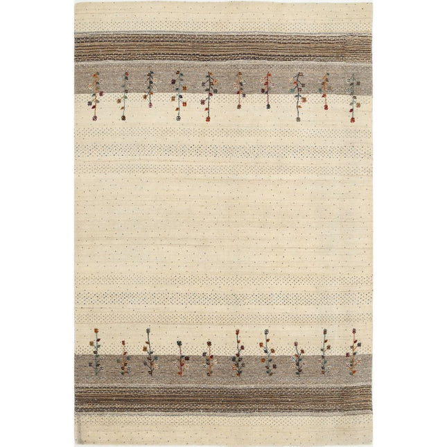 Modren Hand-Knotted Wool Rug IVA0028797 - Natalia Rugs