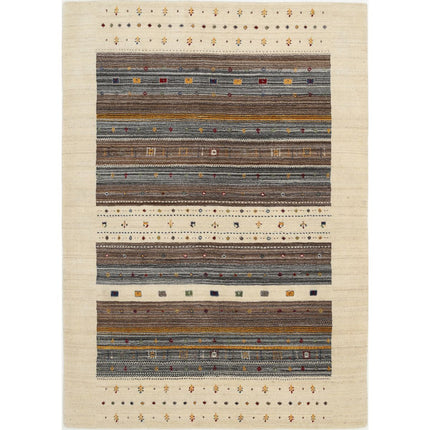 Modren Hand-Knotted Wool Rug IVA0028805 - Natalia Rugs