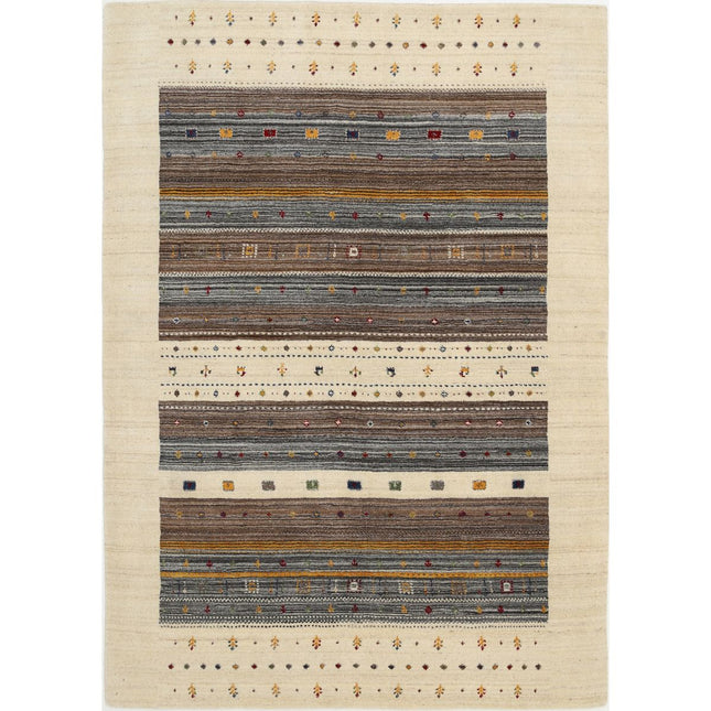 Modren Hand-Knotted Wool Rug IVA0028805 - Natalia Rugs