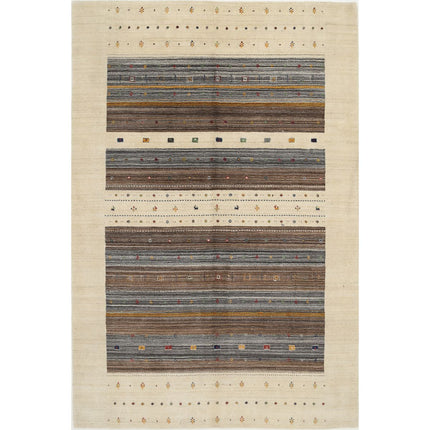 Modren Hand-Knotted Wool Rug IVA0028812 - Natalia Rugs