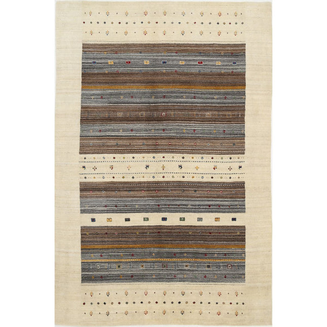 Modren Hand-Knotted Wool Rug IVA0028818 - Natalia Rugs