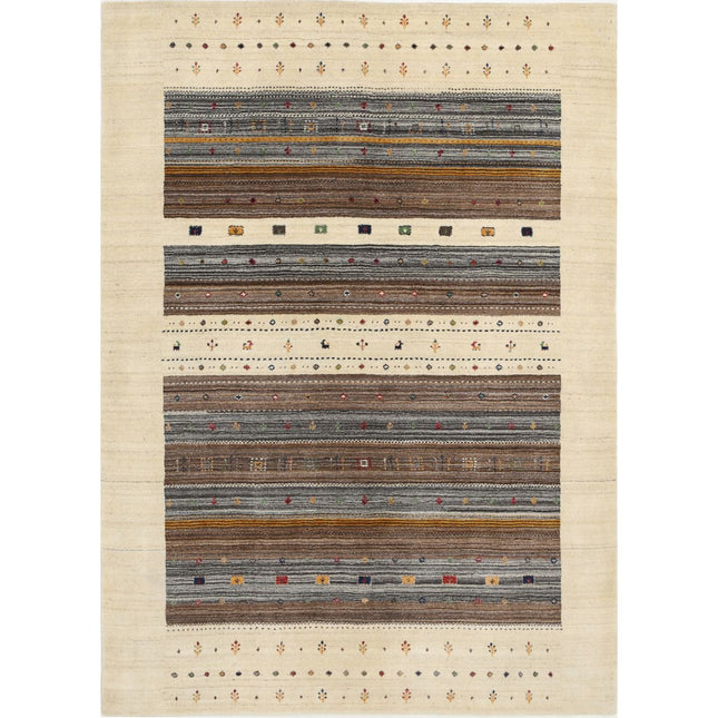 Modren Hand-Knotted Wool Rug IVA0028820 - Natalia Rugs