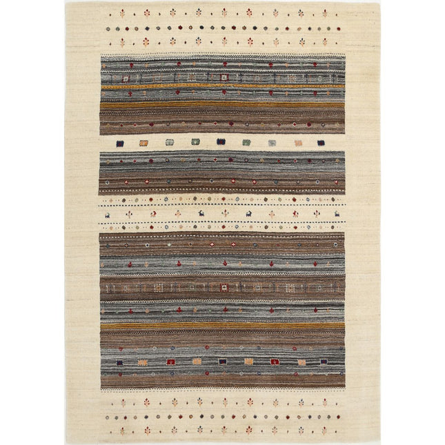 Modren Hand-Knotted Wool Rug IVA0028822 - Natalia Rugs