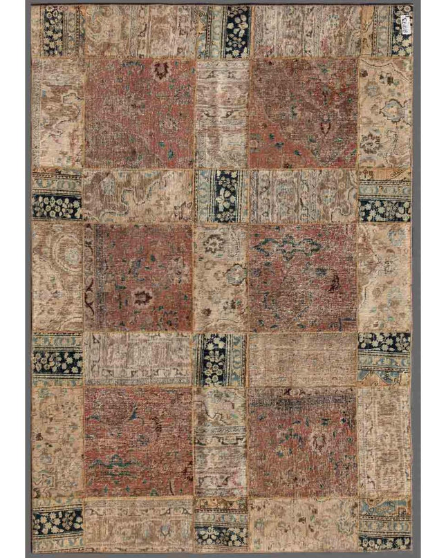 Mosaic 7' 0" X 10' 0" Hand Knotted Wool Rug 7' 0" X 10' 0" (213 X 305) / Beige / Wool