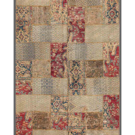 Mosaic 5' 1" X 8' 1" Hand Knotted Wool Rug 5' 1" X 8' 1" (155 X 246) / Beige / Wool