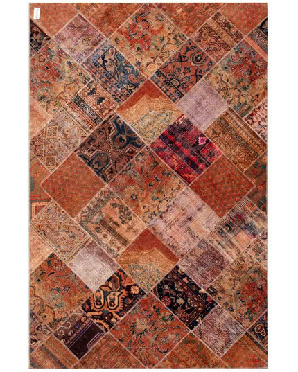 Mosaic 6' 2" X 9' 8" Hand Knotted Wool Rug 6' 2" X 9' 8" (188 X 295) / Beige / Wool