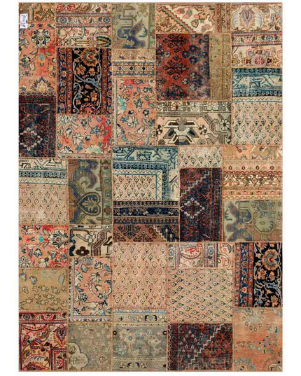 Mosaic 6' 0" X 8' 4" Hand Knotted Wool Rug 6' 0" X 8' 4" (183 X 254) / Beige / Wool