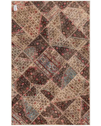 Mosaic 4' 9" X 7' 9" Hand Knotted Wool Rug 4' 9" X 7' 9" (145 X 236) / Beige / Wool