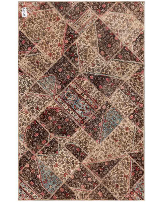 Mosaic 4' 9" X 7' 9" Hand Knotted Wool Rug 4' 9" X 7' 9" (145 X 236) / Beige / Wool