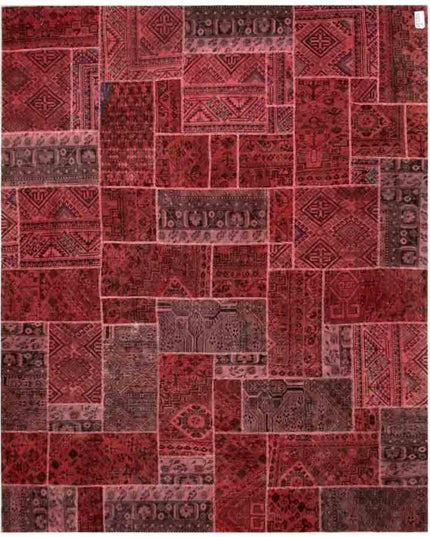 Mosaic 7' 8" X 9' 8" Hand Knotted Wool Rug 7' 8" X 9' 8" (234 X 295) / Pink / Wool