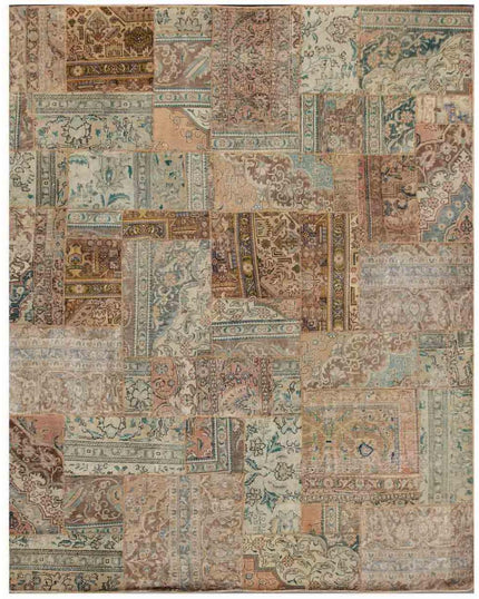 Mosaic 7' 1" X 9' 1" Hand Knotted Wool Rug 7' 1" X 9' 1" (216 X 277) / Beige / Wool