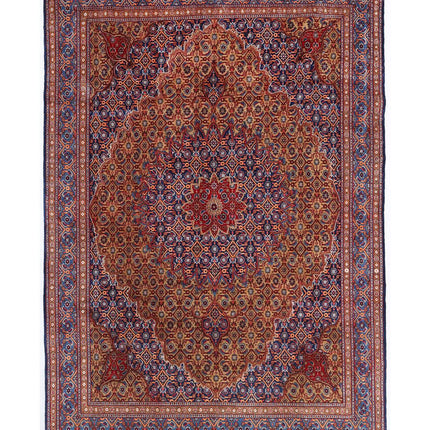 Moud 7' 2" X 10' 5" Hand Knotted Wool Rug 7' 2" X 10' 5" (219 X 318) / Blue / Wool
