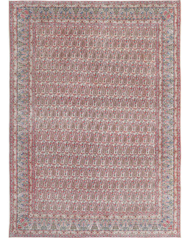 Moud 8' 9" X 12' 2" Hand Knotted Wool Rug 8' 9" X 12' 2" (267 X 371) / Beige / Wool