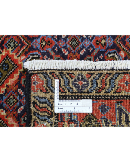 Moud 3' 9" X 5' 1" Hand Knotted Wool Rug 3' 9" X 5' 1" (114 X 155) / Blue / Wool