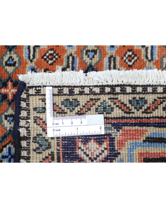 Moud 3' 7" X 4' 10" Hand Knotted Wool Rug 3' 7" X 4' 10" (109 X 147) / Brown / Wool