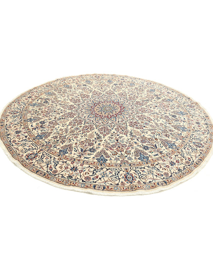 Nain 9' 5" X 9' 8" Hand Knotted Wool Rug 9' 5" X 9' 8" (287 X 295) / Ivory / Wool