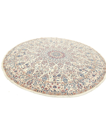 Nain 9' 5" X 9' 8" Hand Knotted Wool Rug 9' 5" X 9' 8" (287 X 295) / Ivory / Wool