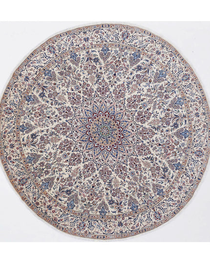 Nain 9' 5" X 9' 8" Hand Knotted Wool Rug 9' 5" X 9' 8" (287 X 295) / Ivory / Wool