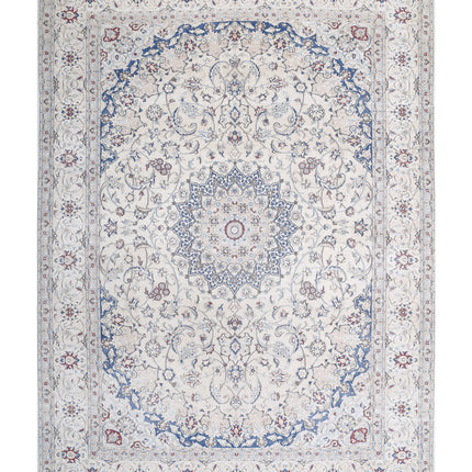 Nain 8' 8" X 11' 10" Hand Knotted Wool Rug 8' 8" X 11' 10" (264 X 361) / Ivory / Wool
