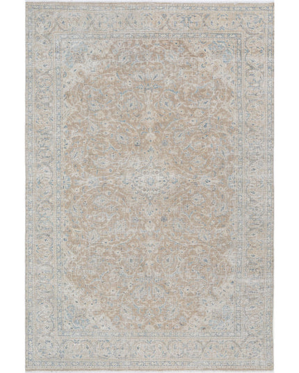 Nain 6' 7" X 10' 1" Hand Knotted Wool Rug 6' 7" X 10' 1" (201 X 307) / Taupe / Wool