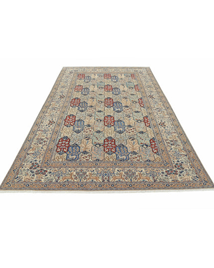 Nain 5' 11" X 9' 7" Hand Knotted Wool & Silk Rug 5' 11" X 9' 7" (180 X 292) / Ivory / Wool & Silk