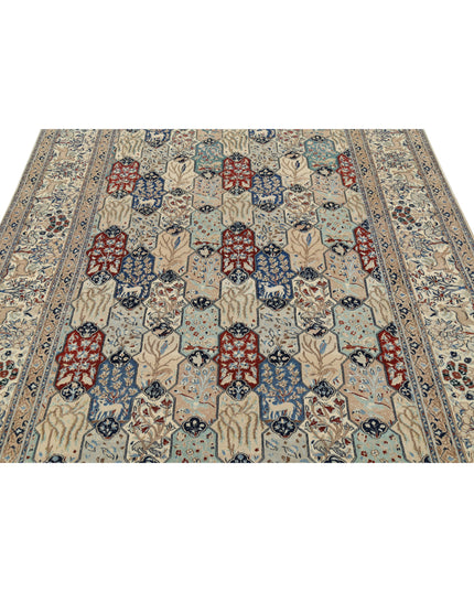 Nain 5' 11" X 9' 7" Hand Knotted Wool & Silk Rug 5' 11" X 9' 7" (180 X 292) / Ivory / Wool & Silk