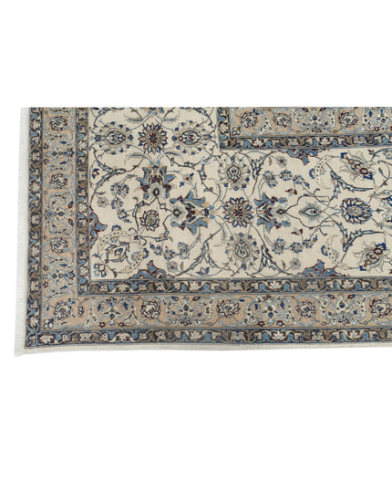 Nain 16' 3" X 25' 6" Hand Knotted Wool & Silk Rug 16' 3" X 25' 6" (495 X 777) / Ivory / Wool & Silk