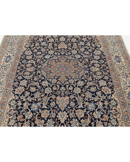 Nain 5' 11" X 9' 9" Hand Knotted Wool & Silk Rug 5' 11" X 9' 9" (180 X 297) / Blue / Wool & Silk