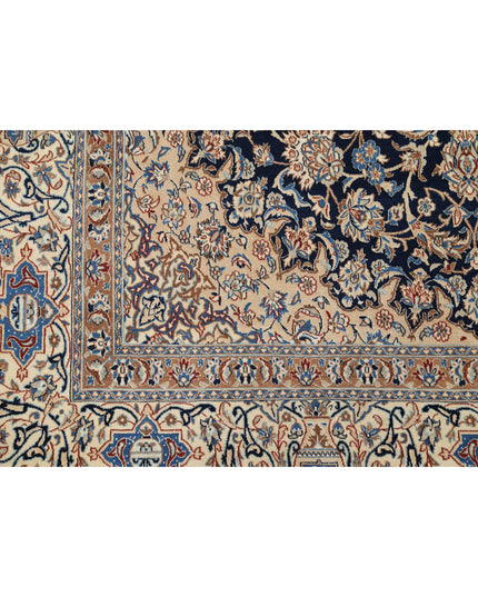 Nain 5' 11" X 9' 9" Hand Knotted Wool & Silk Rug 5' 11" X 9' 9" (180 X 297) / Blue / Wool & Silk