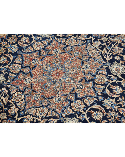 Nain 5' 11" X 9' 9" Hand Knotted Wool & Silk Rug 5' 11" X 9' 9" (180 X 297) / Blue / Wool & Silk