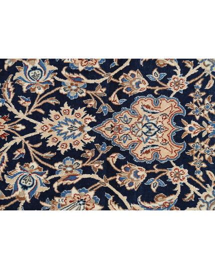 Nain 5' 11" X 9' 9" Hand Knotted Wool & Silk Rug 5' 11" X 9' 9" (180 X 297) / Blue / Wool & Silk