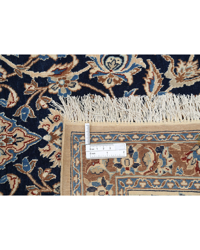 Nain 5' 11" X 9' 9" Hand Knotted Wool & Silk Rug 5' 11" X 9' 9" (180 X 297) / Blue / Wool & Silk