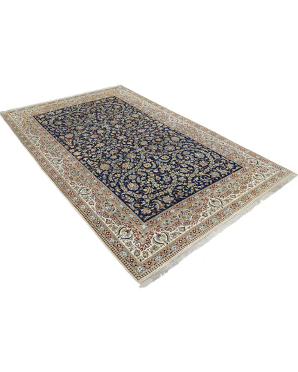 NAin 5' 9" X 9' 1" Hand Knotted Wool & Silk Rug 5' 9" X 9' 1" (175 X 277) / Blue / Wool & Silk
