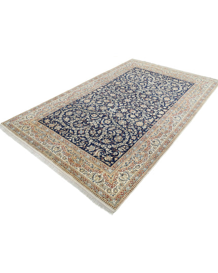 NAin 5' 9" X 9' 1" Hand Knotted Wool & Silk Rug 5' 9" X 9' 1" (175 X 277) / Blue / Wool & Silk