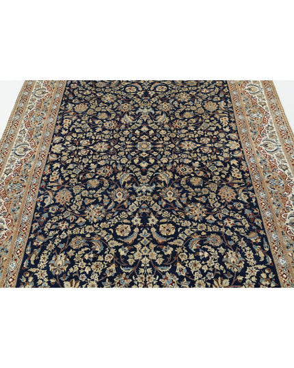 NAin 5' 9" X 9' 1" Hand Knotted Wool & Silk Rug 5' 9" X 9' 1" (175 X 277) / Blue / Wool & Silk