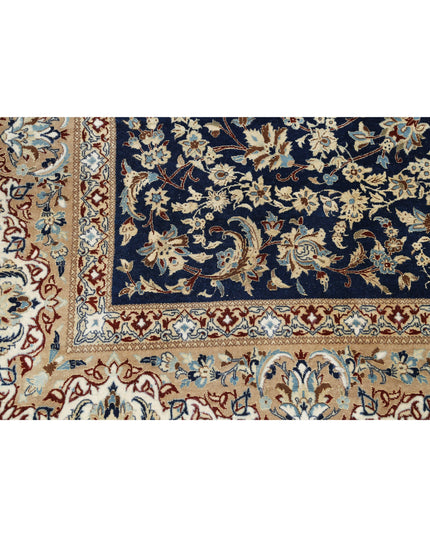 NAin 5' 9" X 9' 1" Hand Knotted Wool & Silk Rug 5' 9" X 9' 1" (175 X 277) / Blue / Wool & Silk