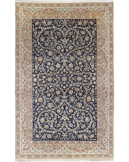 NAin 5' 9" X 9' 1" Hand Knotted Wool & Silk Rug 5' 9" X 9' 1" (175 X 277) / Blue / Wool & Silk